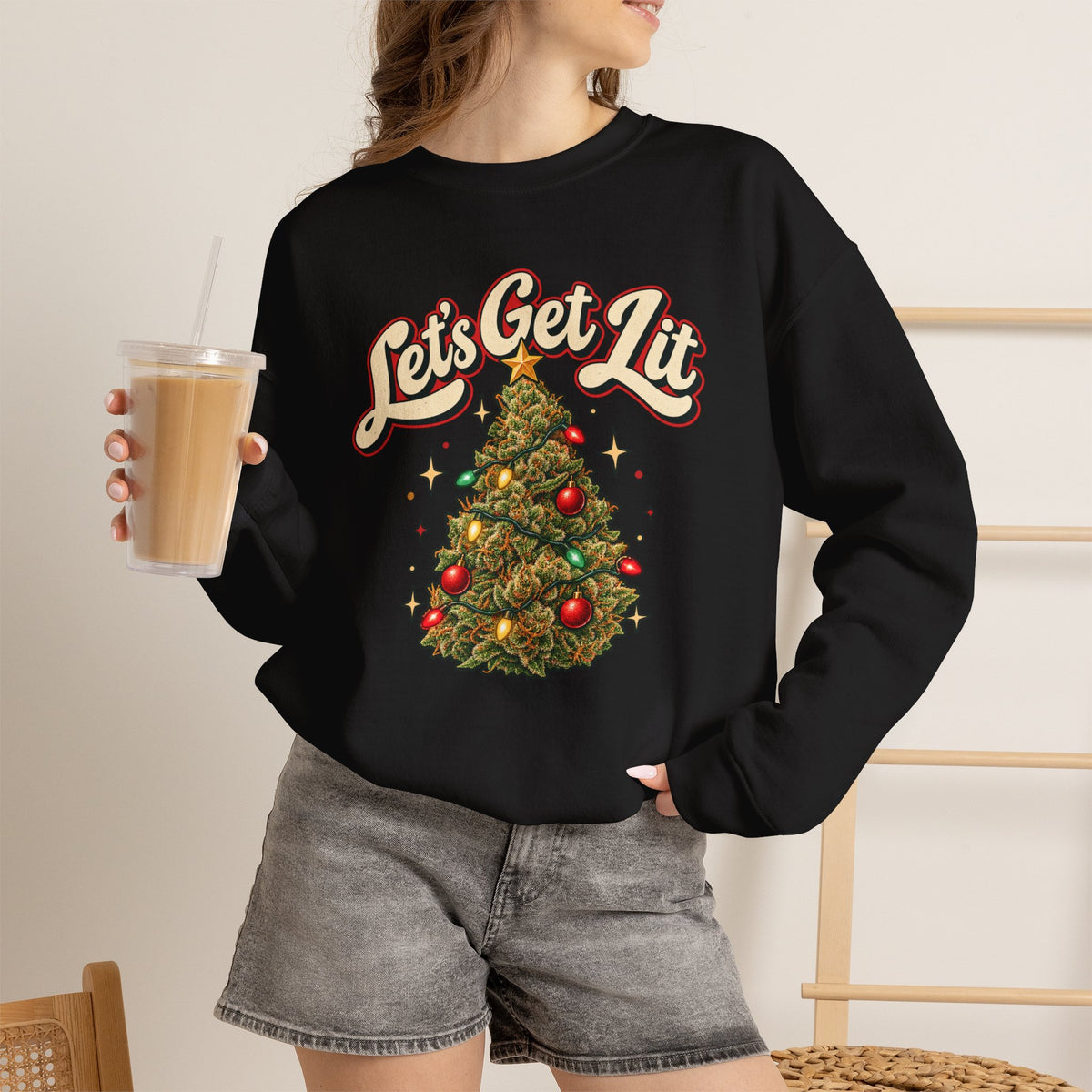 Let's Get Lit Christmas Sweatshirt - 4LibertyShop.com
