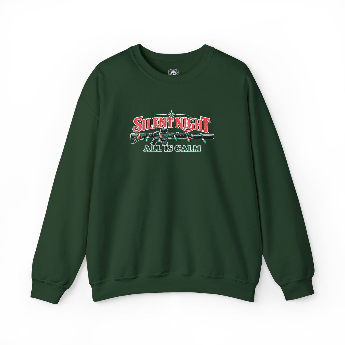 Silent Night Embroidered Christmas Sweater - 4LibertyShop.com