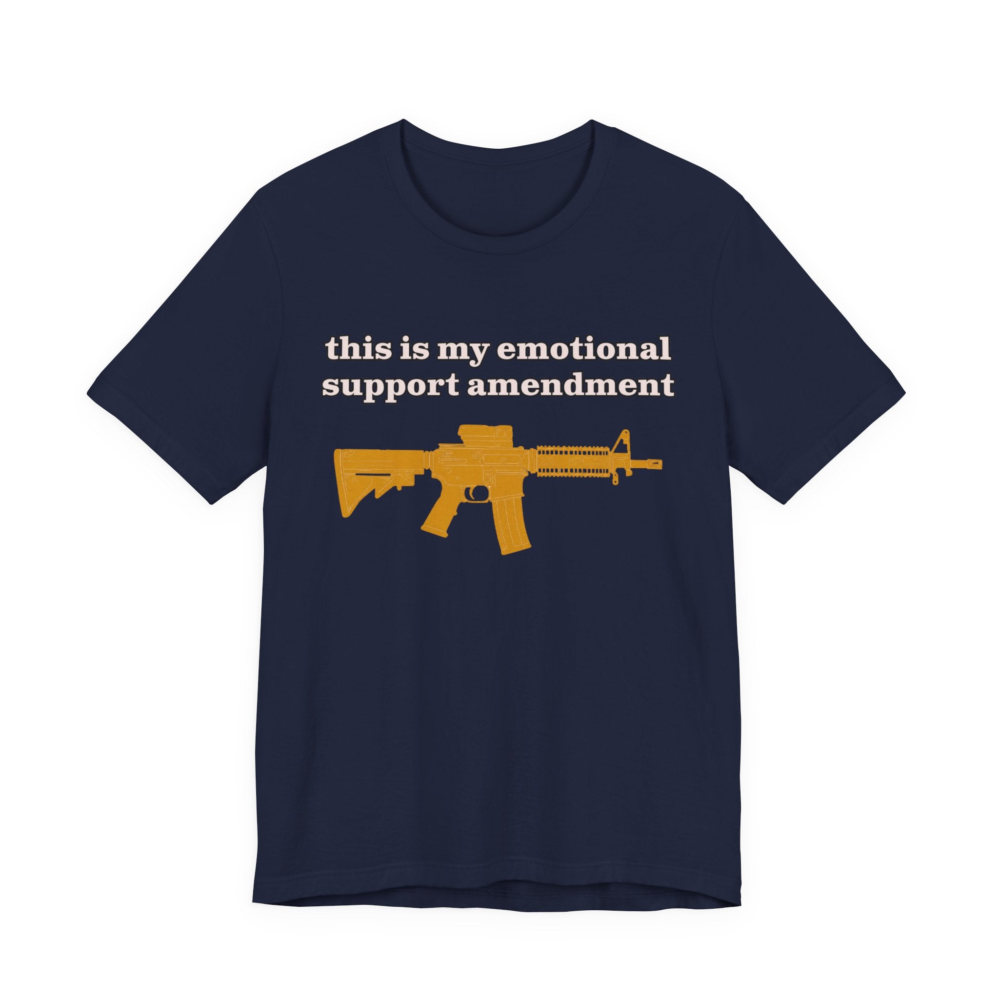 2nd Amendment Tee — "this is my emotional support amendment" Rifle Graphic T‑Shirt