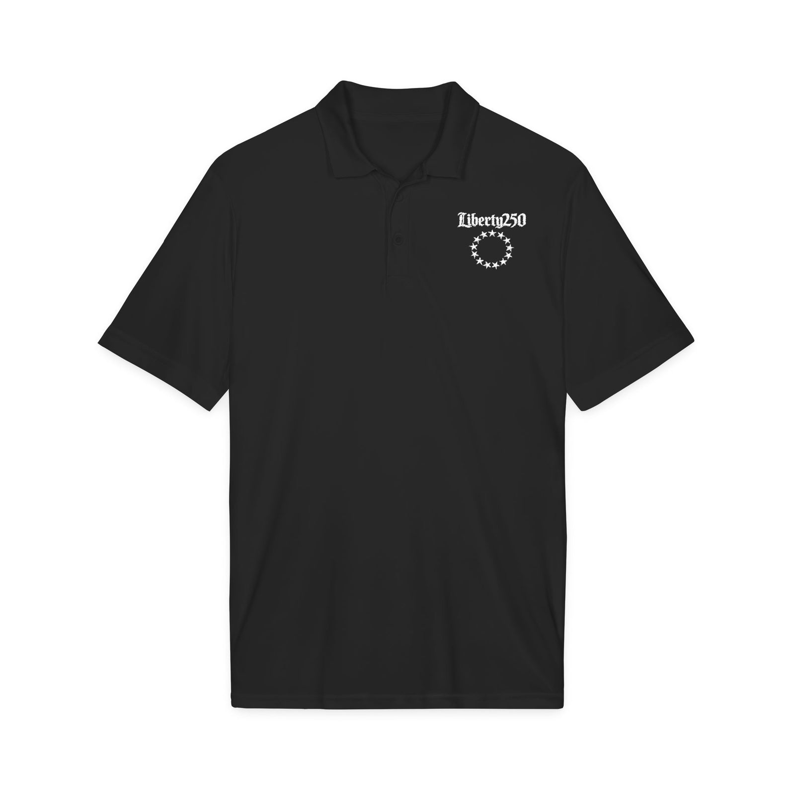 Liberty250 Embroidered Polo Shirt — Stars Emblem
