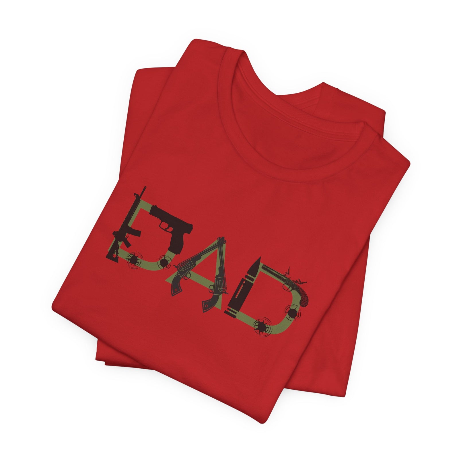 DAD Bullet Holes Tee — Ammo & Guns Graphic Dad Shirt