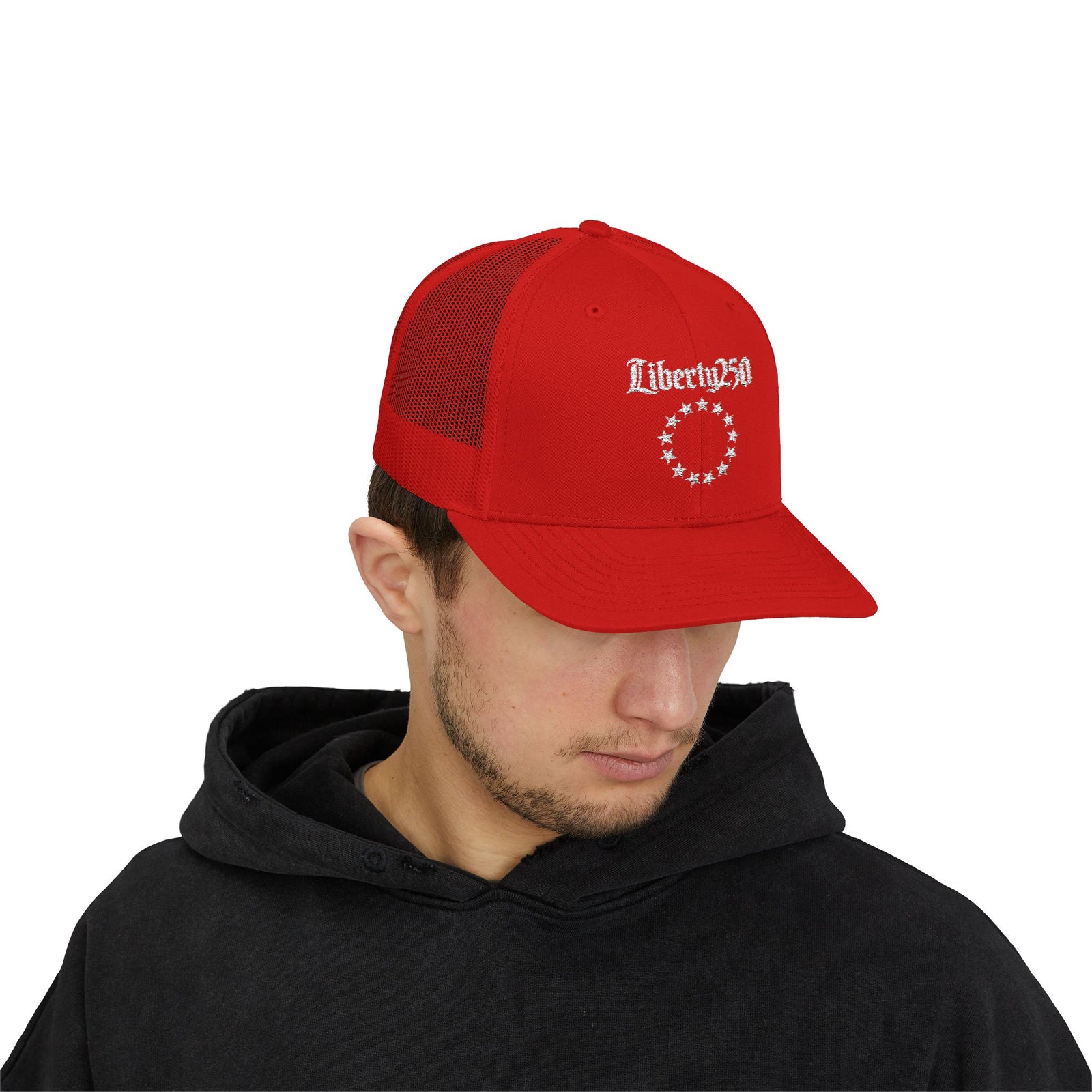 Liberty250 Trucker Cap - 13-Star Patriotic Snapback Hat
