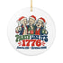 Ceramic Ornament — "Party Like It’s 1776" Christmas 2026 America 250