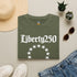 Liberty250 T-Shirt — Vintage Betsy Ross Star Circle Patriotic Tee