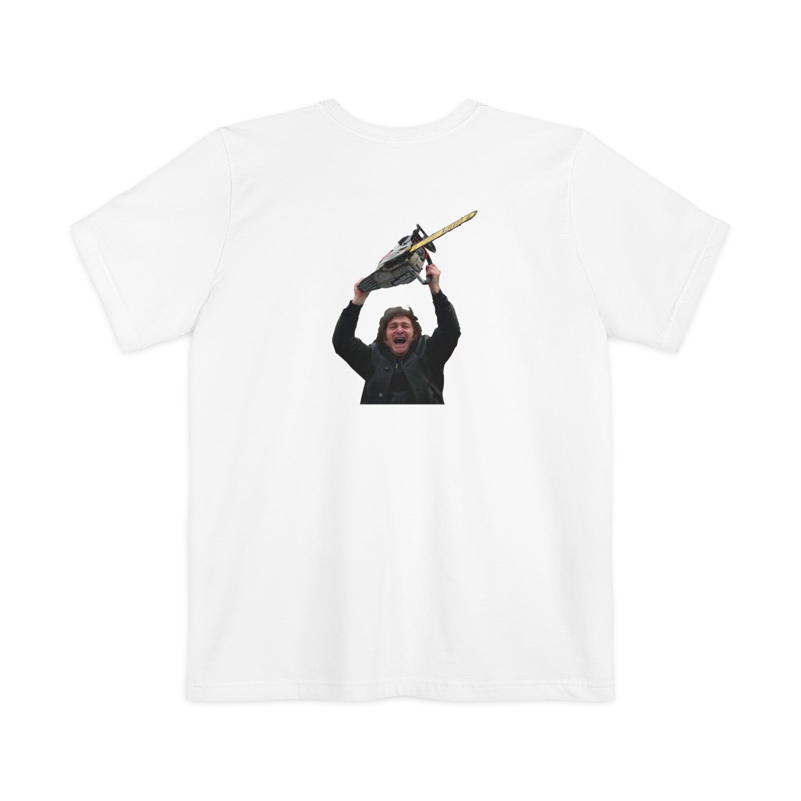 Javier Milei Chainsaw Pocket T-Shirt
