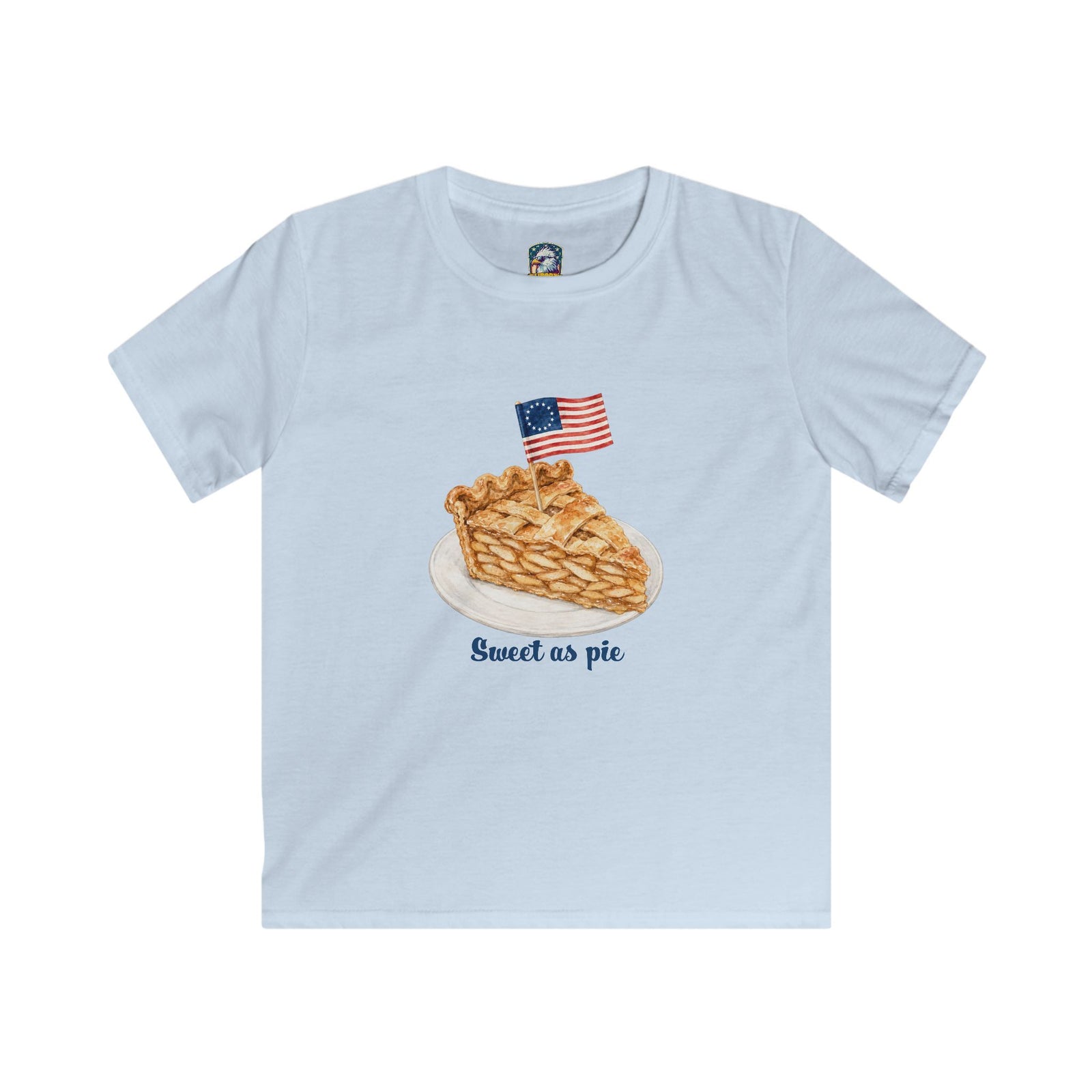 Kids Tee — 'Sweet as Pie' American Flag Pie Graphic