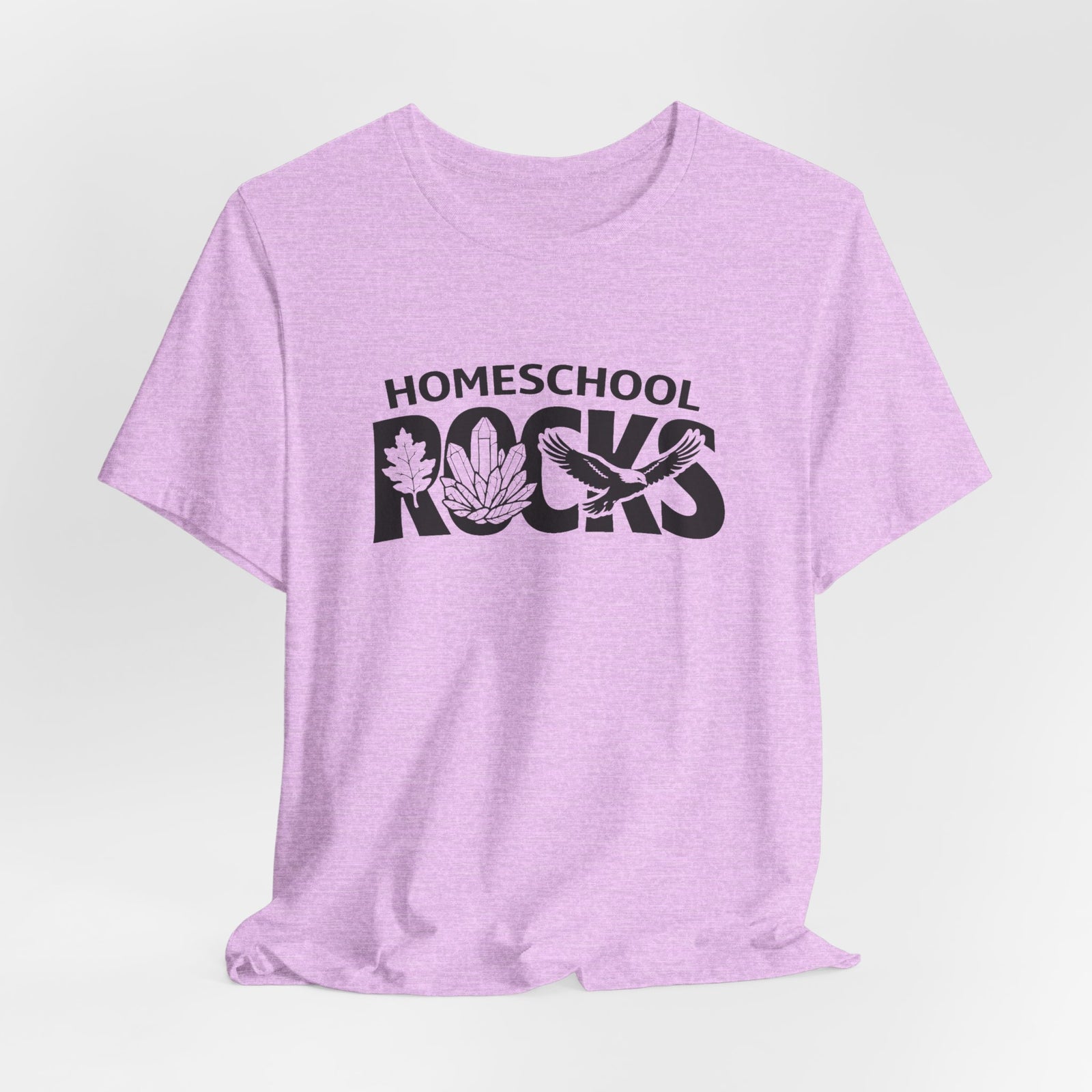 Homeschool Workshop: Homeschool Rocks T-Shirt – Retro Floral 'Homeschool Rocks' Tee for Homeschooling Parents & Teachers