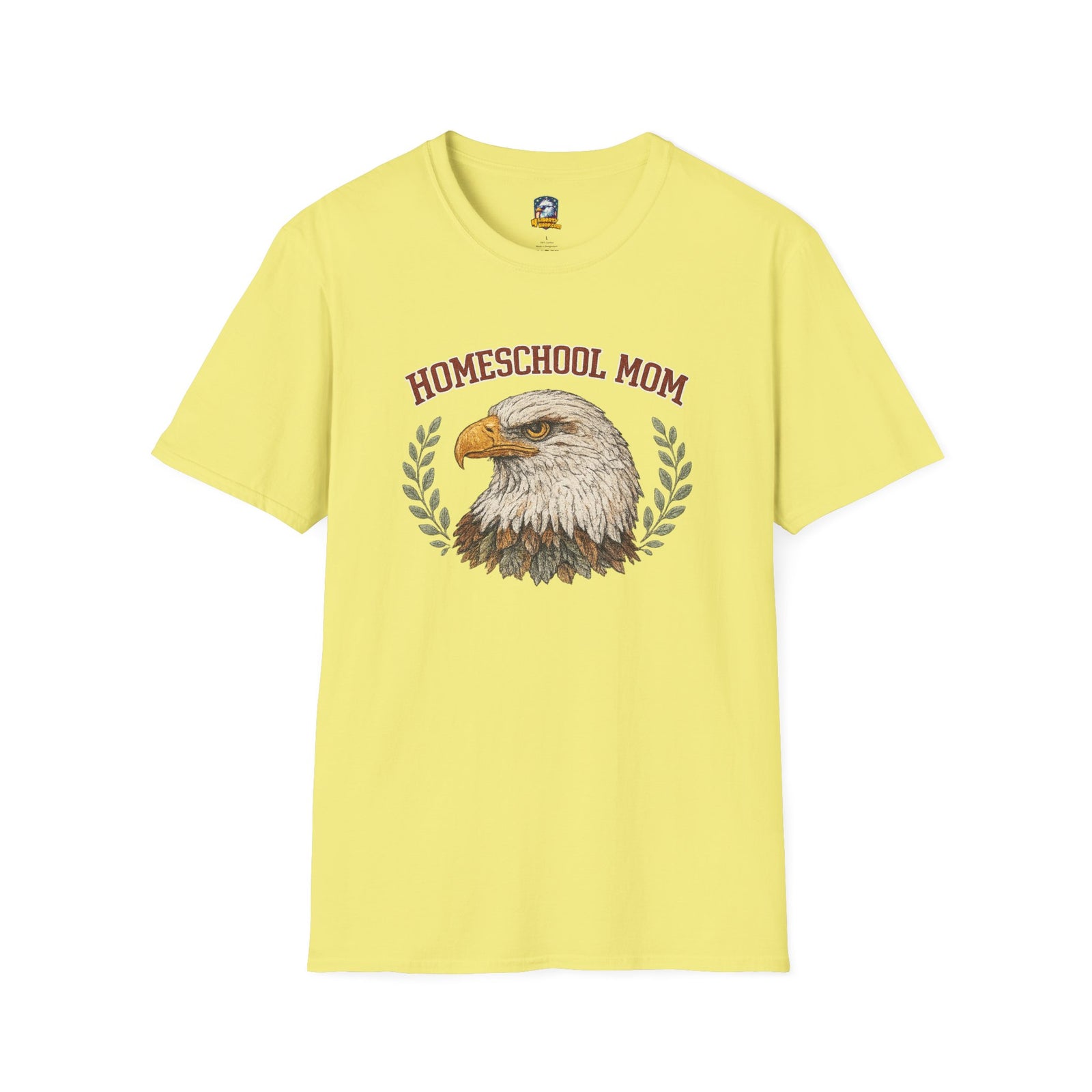 Homeschool Workshop — Homeschool Mom T-Shirt — Eagle Graphic Tee for Proud Homeschooling Moms