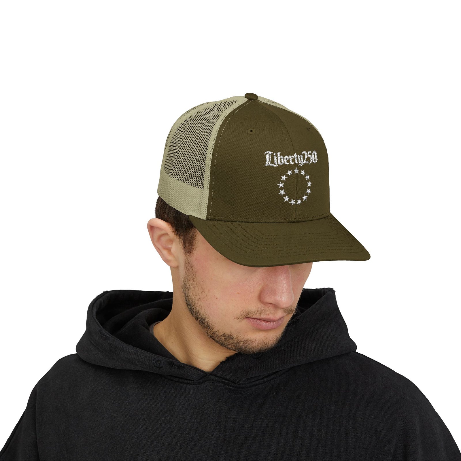 Liberty250 Trucker Cap - 13-Star Patriotic Snapback Hat