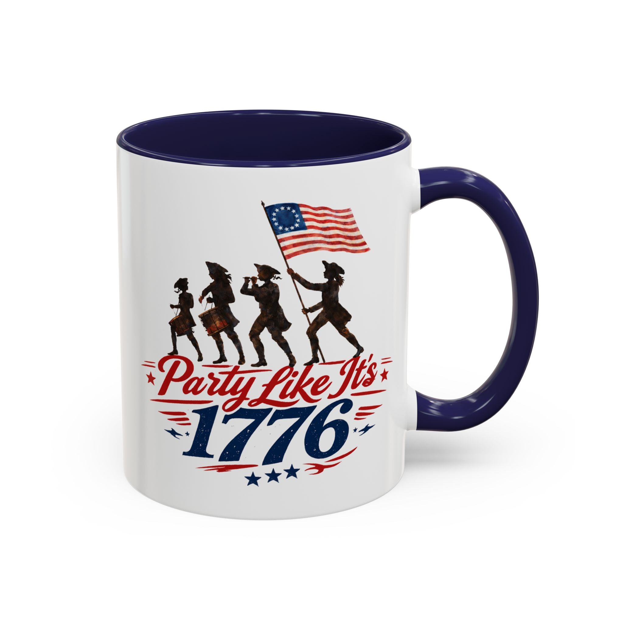 Accent Coffee Mug - "Party Like It's 1776" Patriotic Independence Day Mug