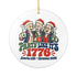 Ceramic Ornament — "Party Like It’s 1776" Christmas 2026 America 250