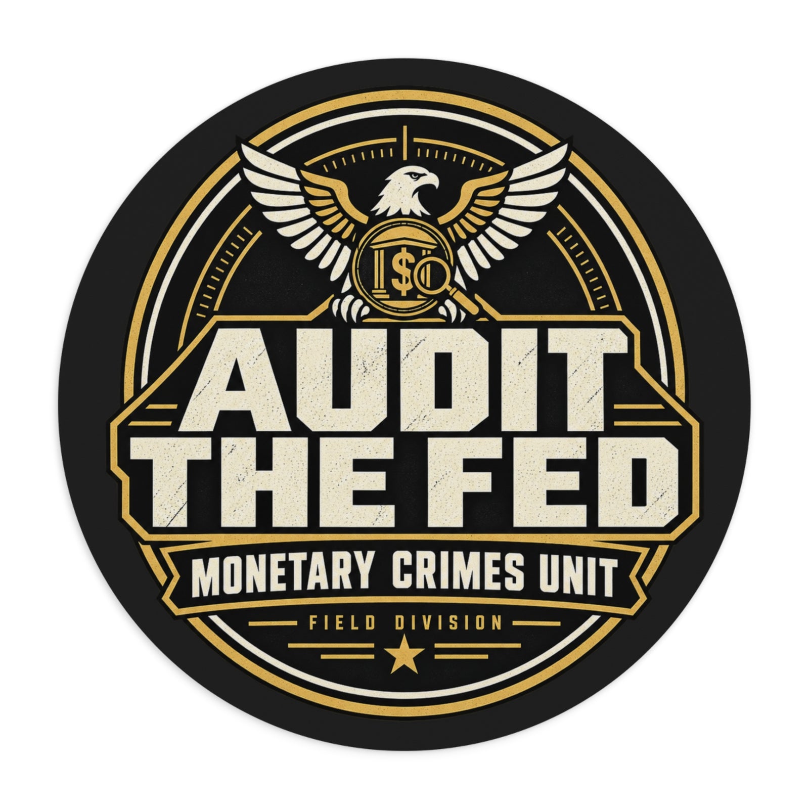 Audit the Fed Mouse Pad — Monetary Crimes Unit Desk Mat - 4LibertyShop.com
