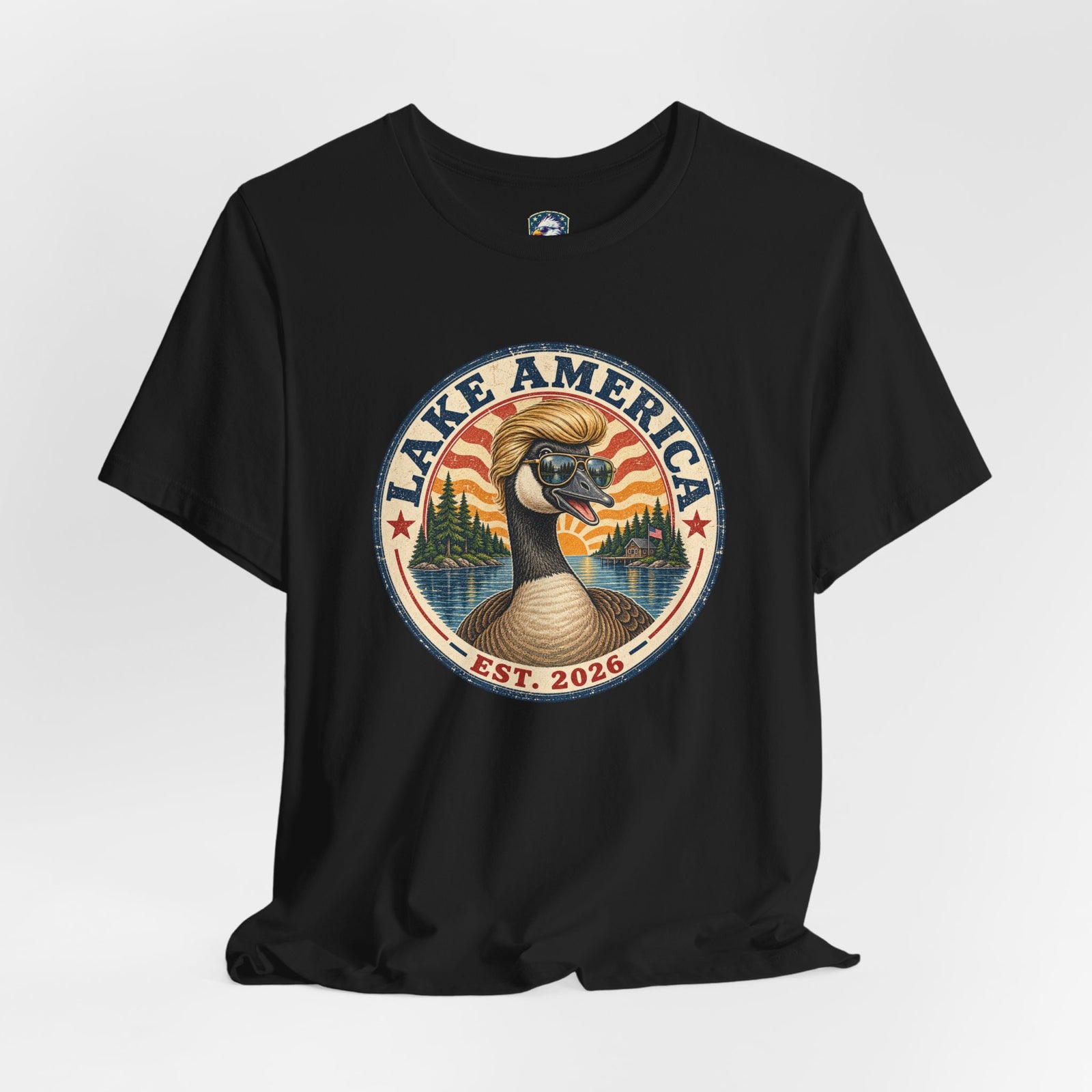 Lake America Goose Tee — Vintage Outdoor Fishing Shirt (Est. 2026) - 4LibertyShop.com
