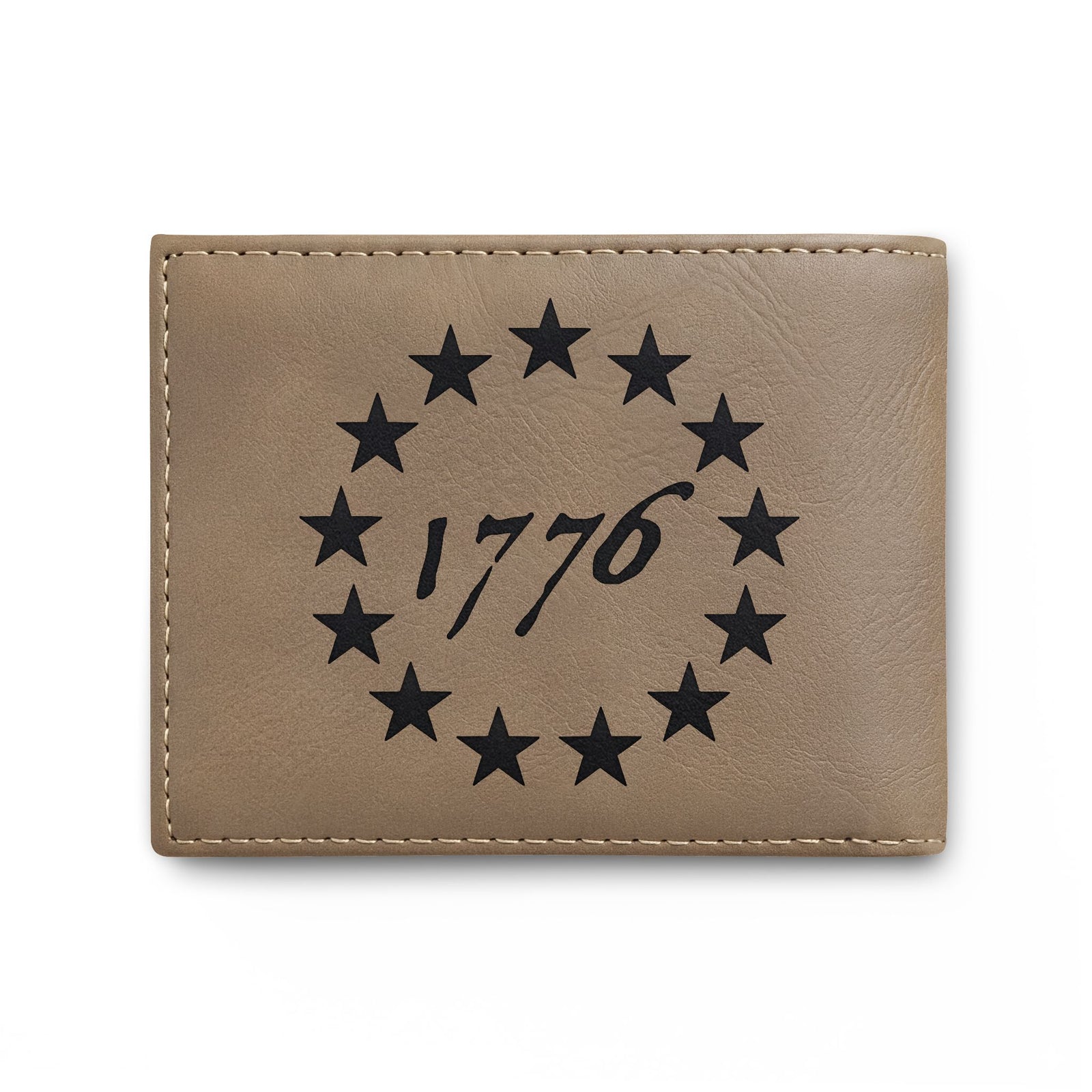 1776 Betsy Ross Stars Leather Wallet