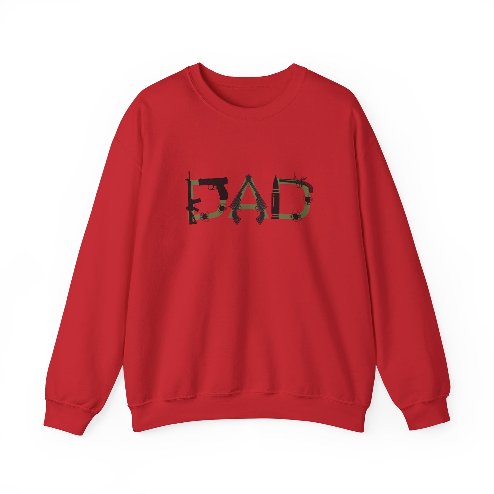 DAD Bullet Crewneck Sweatshirt - Gun Lover Gift for Him
