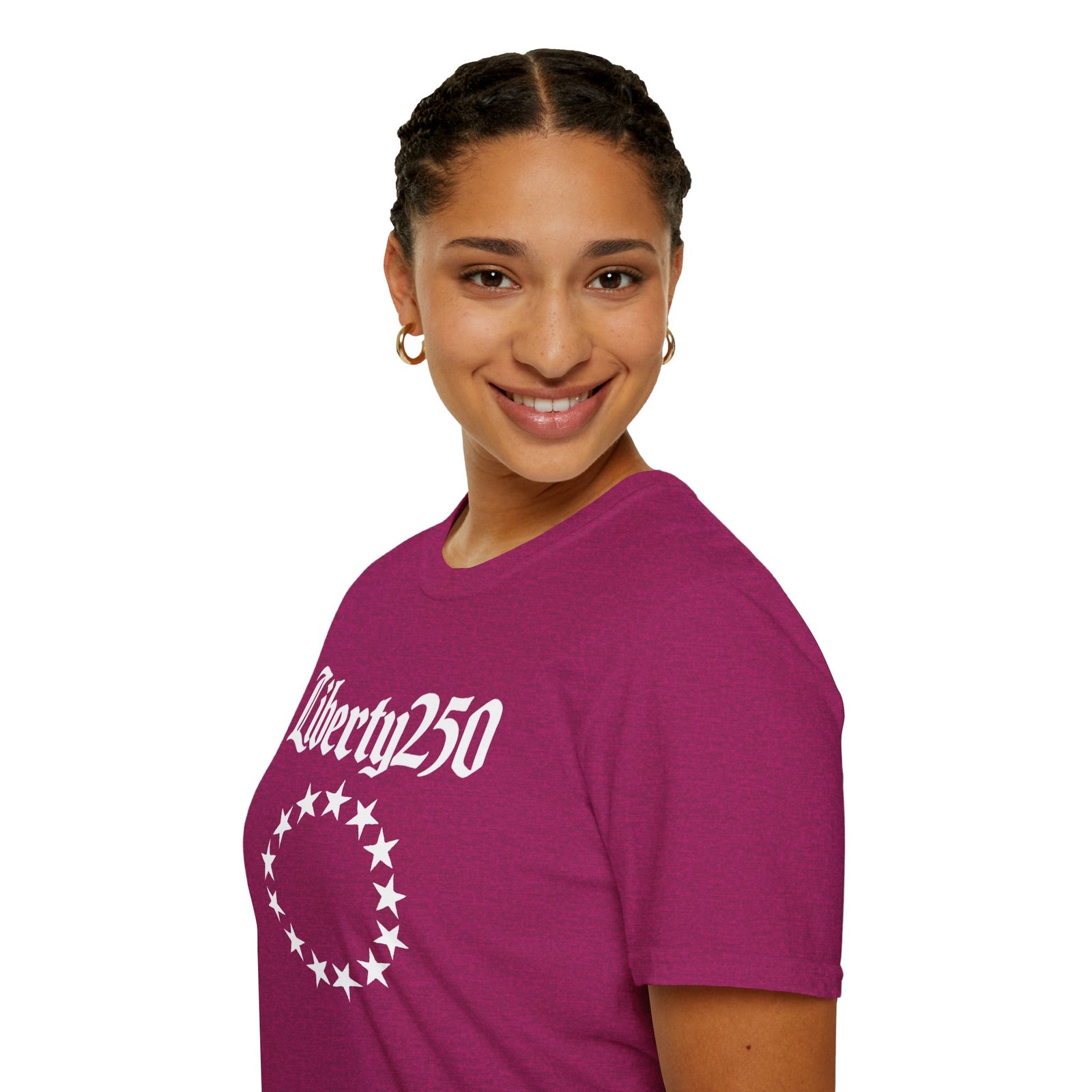 Liberty250 T-Shirt — Vintage Betsy Ross Star Circle Patriotic Tee