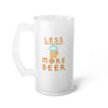 Less Government More Beer Frosted Glass Beer Mug, 16oz