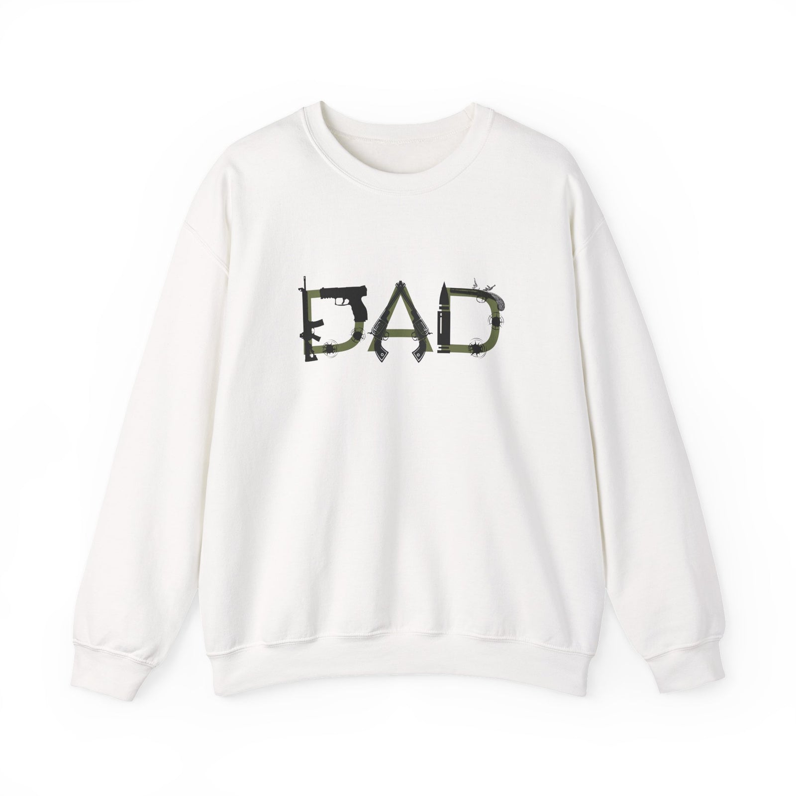 DAD Bullet Crewneck Sweatshirt - Gun Lover Gift for Him