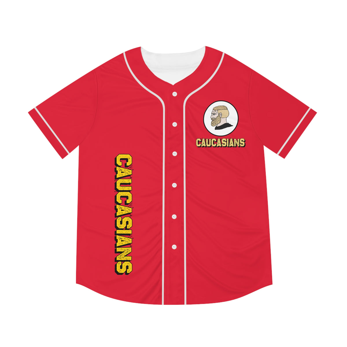 Walton & Johnson: Caucasians Men's Baseball Jersey (AOP)