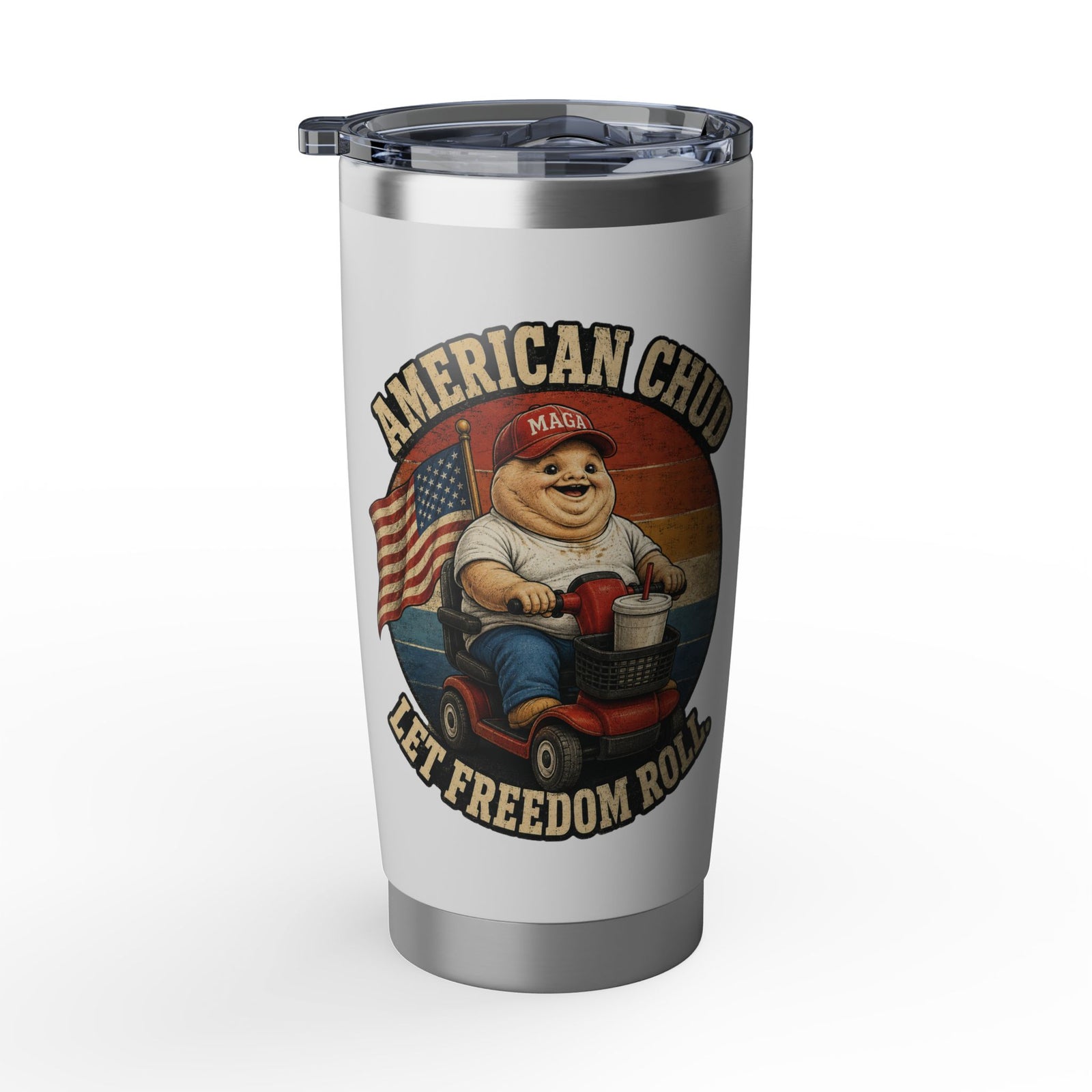 American Chud 20 oz Stainless Steel Tumbler — Let Freedom Roll