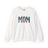 Embroidered Patriotic Mom Crewneck Sweatshirt