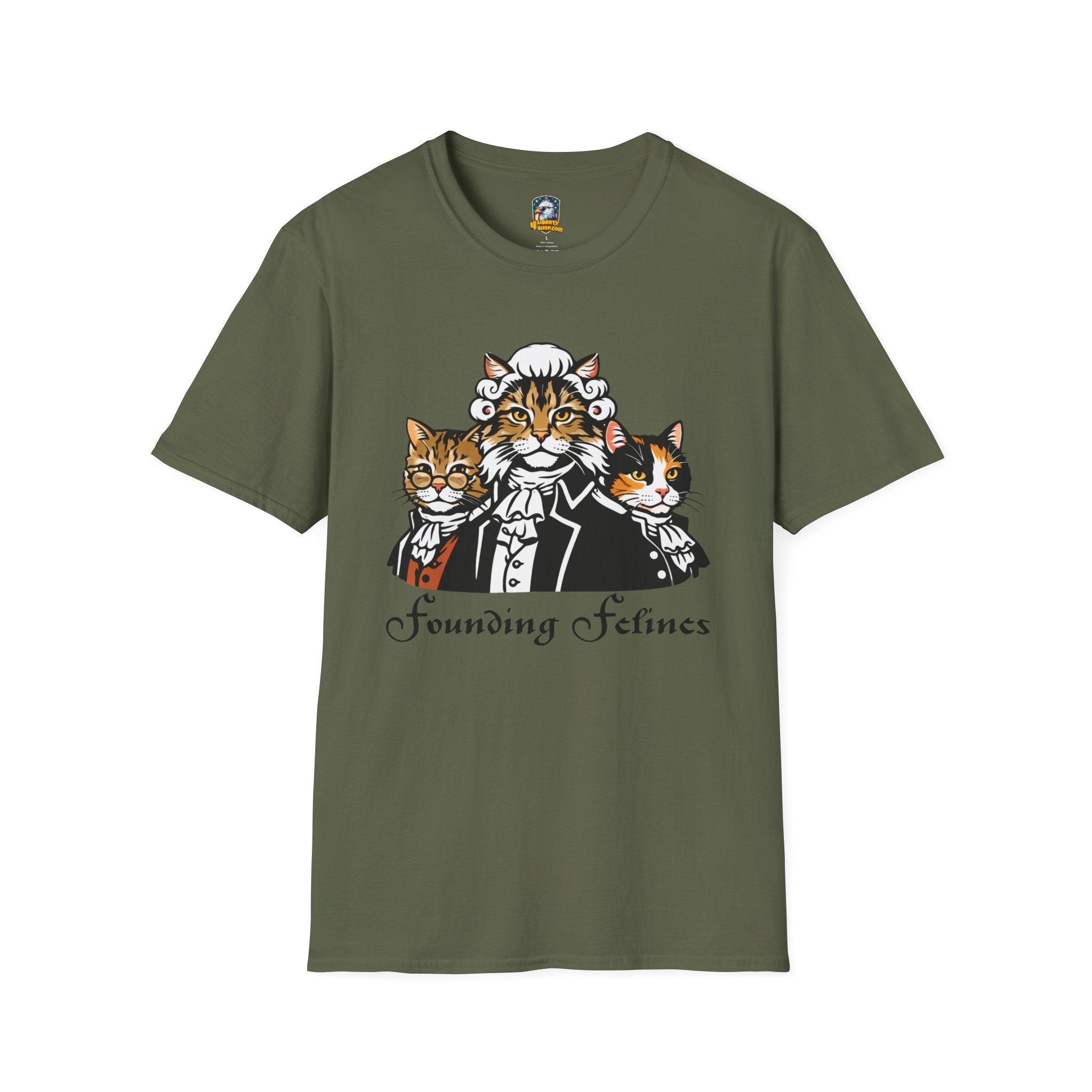 Founding Felines T-Shirt – Revolutionary Cats Graphic Tee