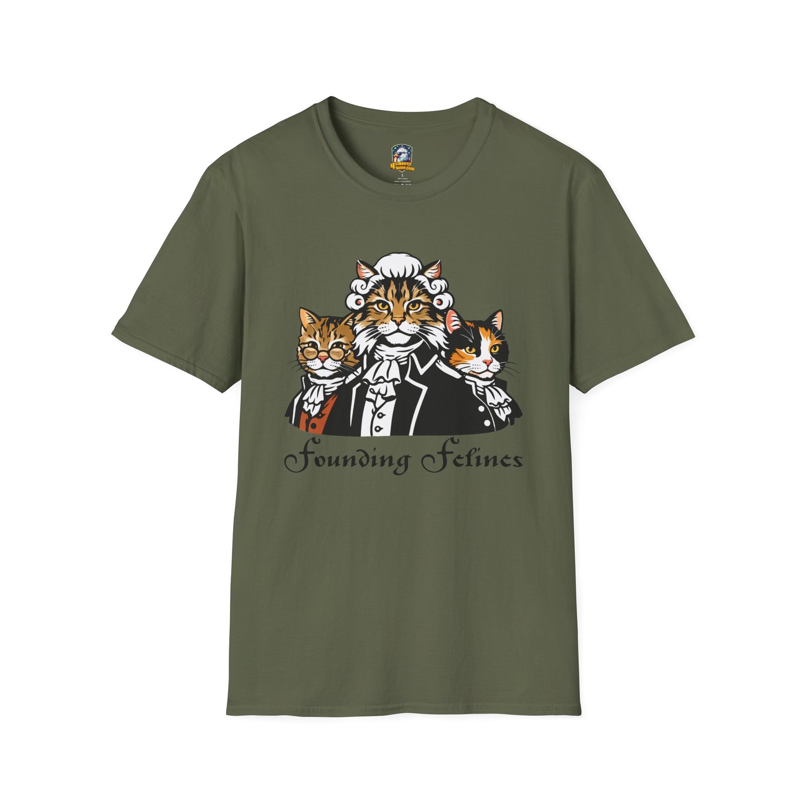 Founding Felines T-Shirt – Revolutionary Cats Graphic Tee