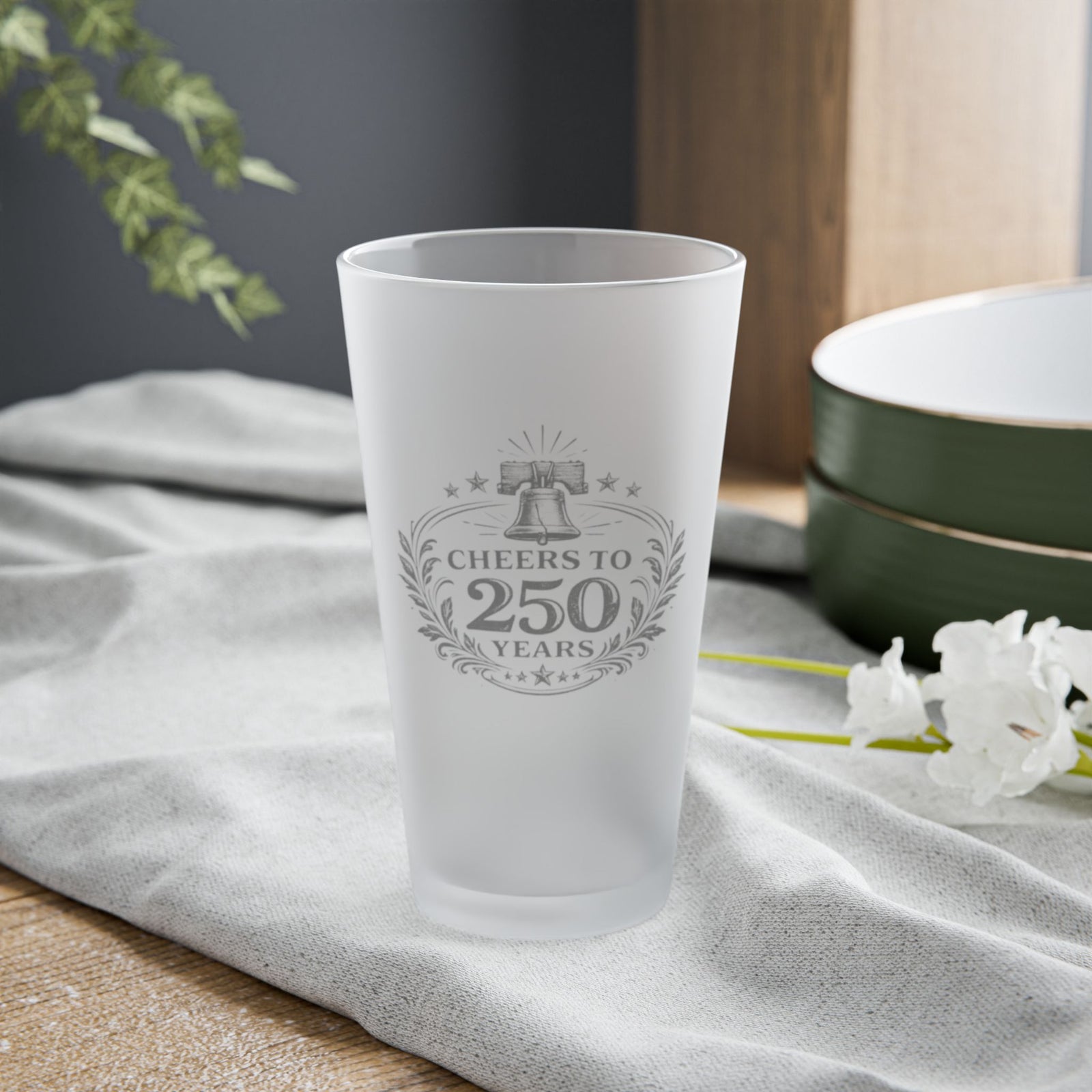 Frosted Pint Glass — 