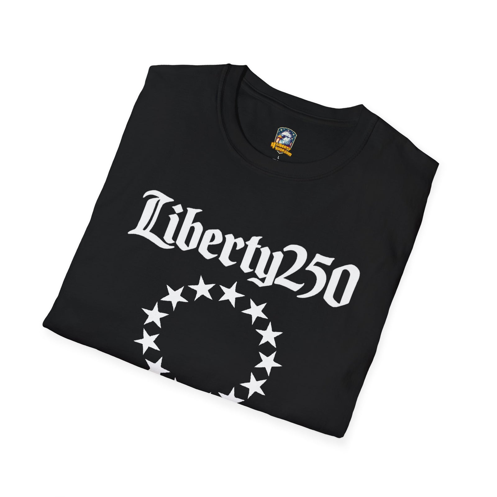 Liberty250 T-Shirt — Vintage Betsy Ross Star Circle Patriotic Tee