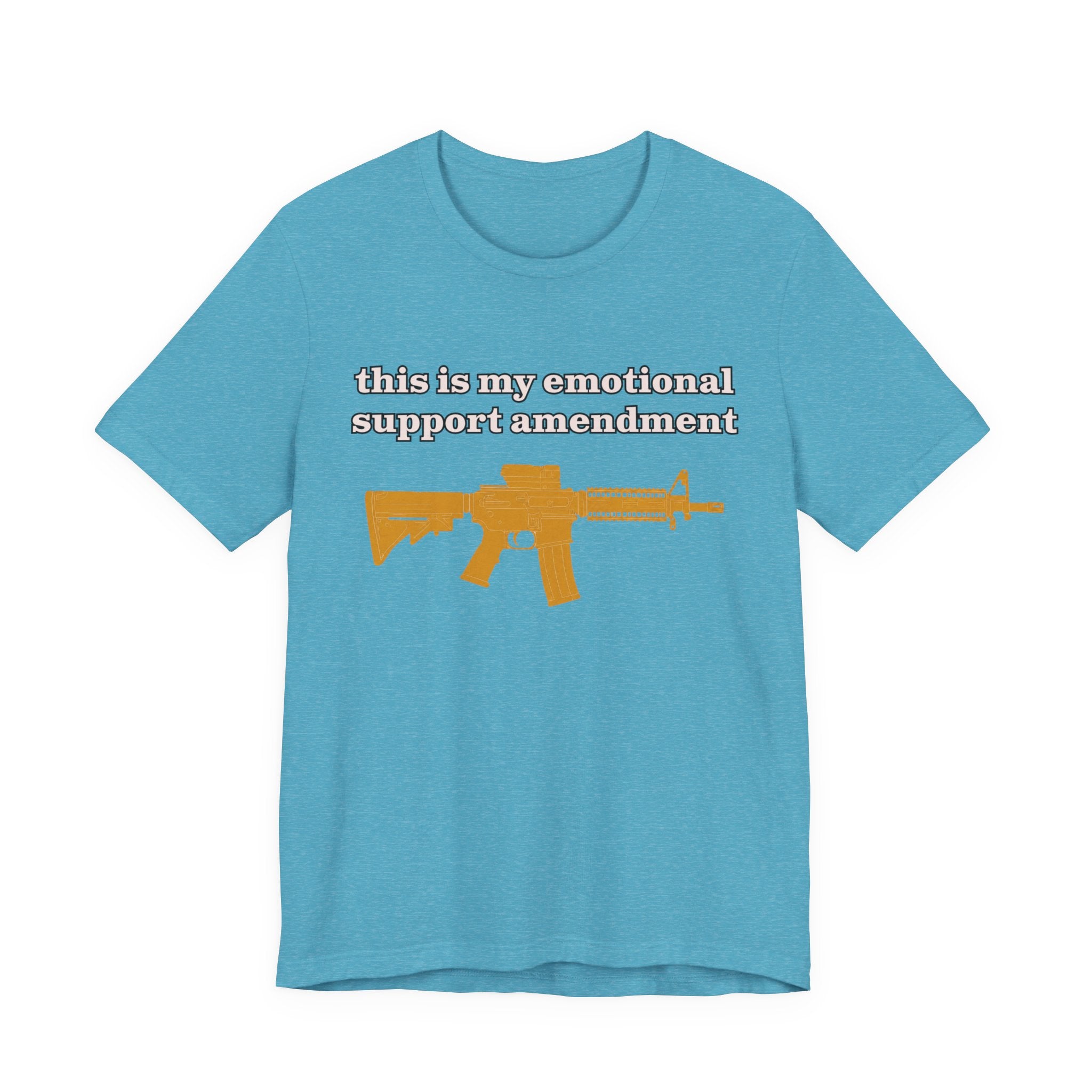 2nd Amendment Tee — "this is my emotional support amendment" Rifle Graphic T‑Shirt