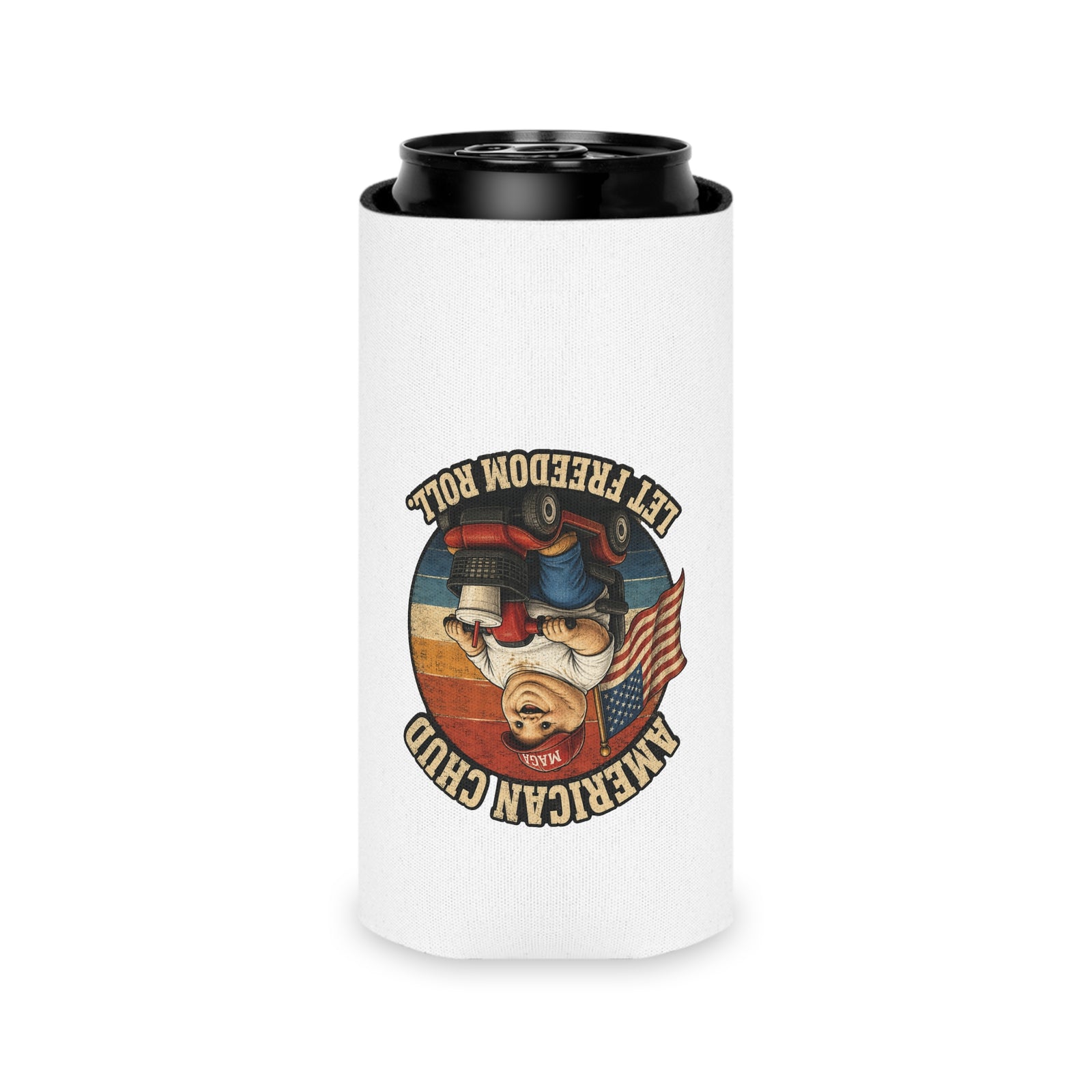 American Chud Can Cooler — Let Freedom Roll