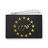 1776 Betsy Ross Stars Clutch Bag — Patriotic Gold Anniversary Wristlet