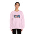 Embroidered Patriotic Mom Crewneck Sweatshirt