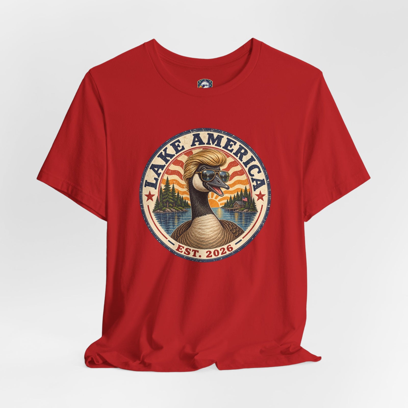 Lake America Goose Tee — Vintage Outdoor Fishing Shirt (Est. 2026) - 4LibertyShop.com