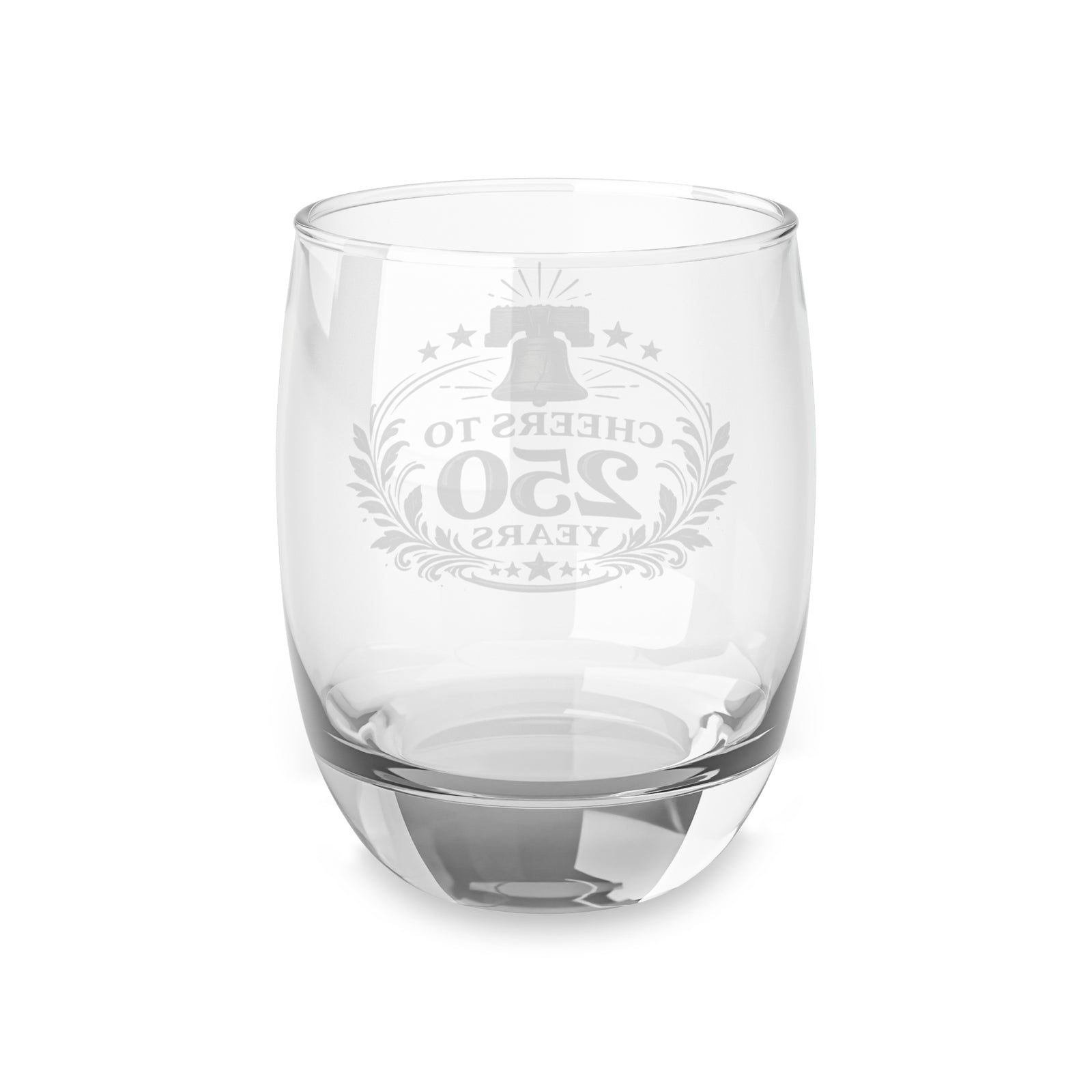 Cheers to 250 Years Whiskey Glass — Commemorative Liberty Bell Design