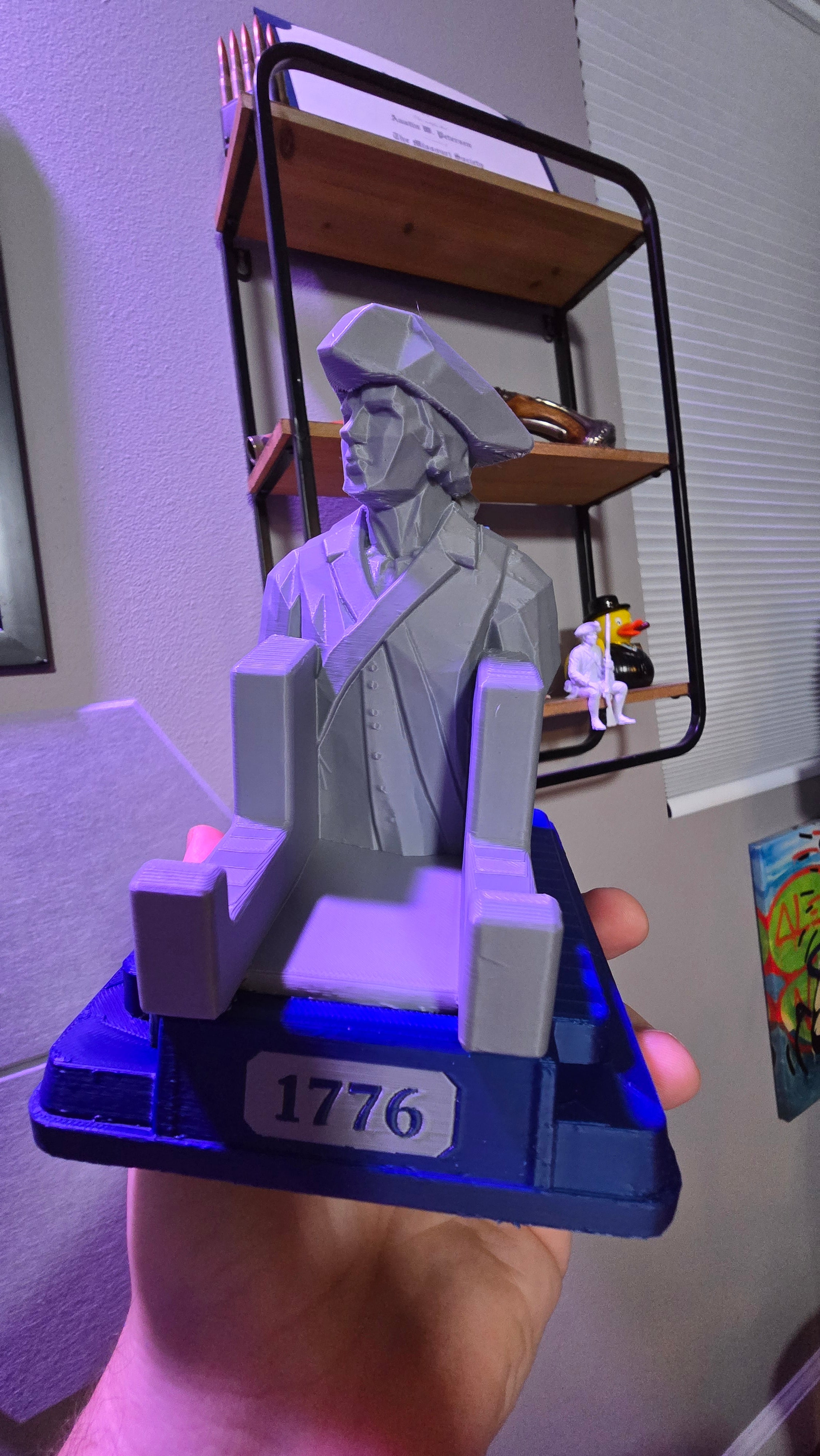 Close view of the real 1776 Minuteman controller stand print