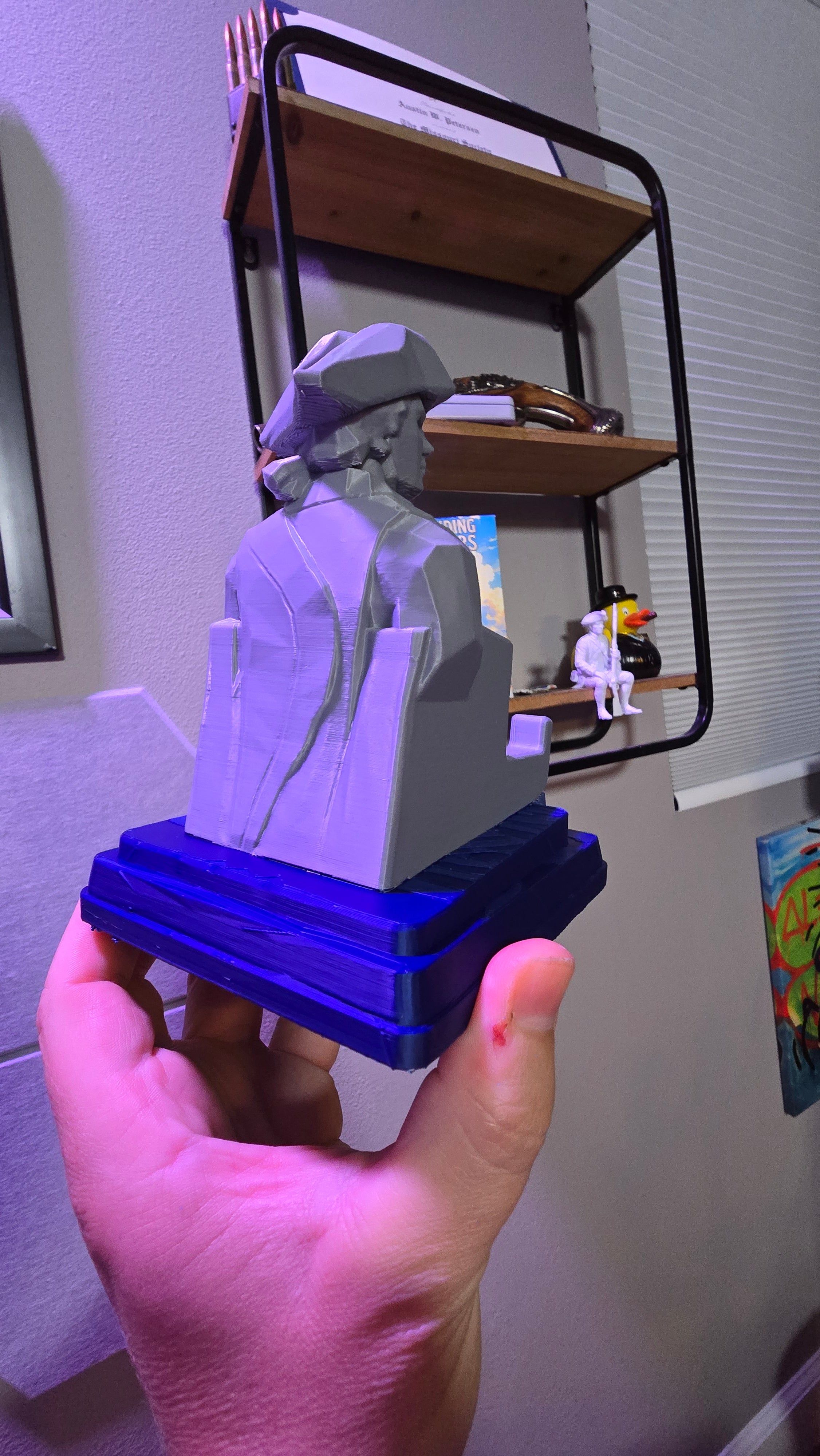 Rear view of the successful real controller stand print