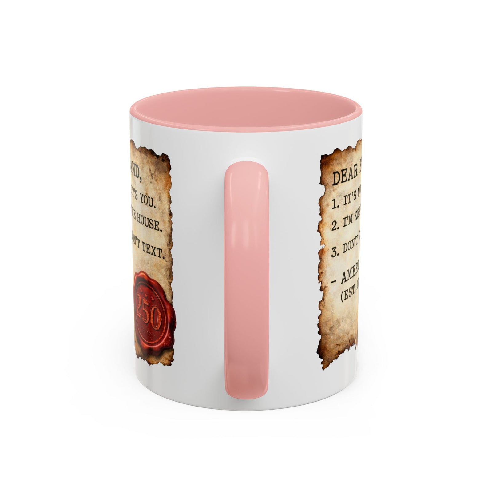 Walton & Johnson Dear England Funny 250th Anniversary Coffee Mug