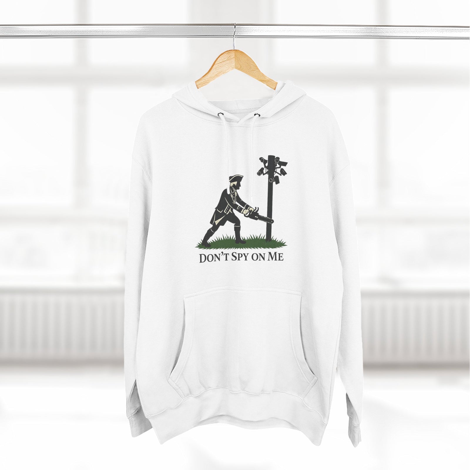 Don't Spy On Me Hoodie — Anti-Surveillance Patriot Liberty Fleece Pullover - 4LibertyShop.com