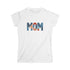 Patriotic Patchwork Mom T-Shirt — Women's Softstyle Tee