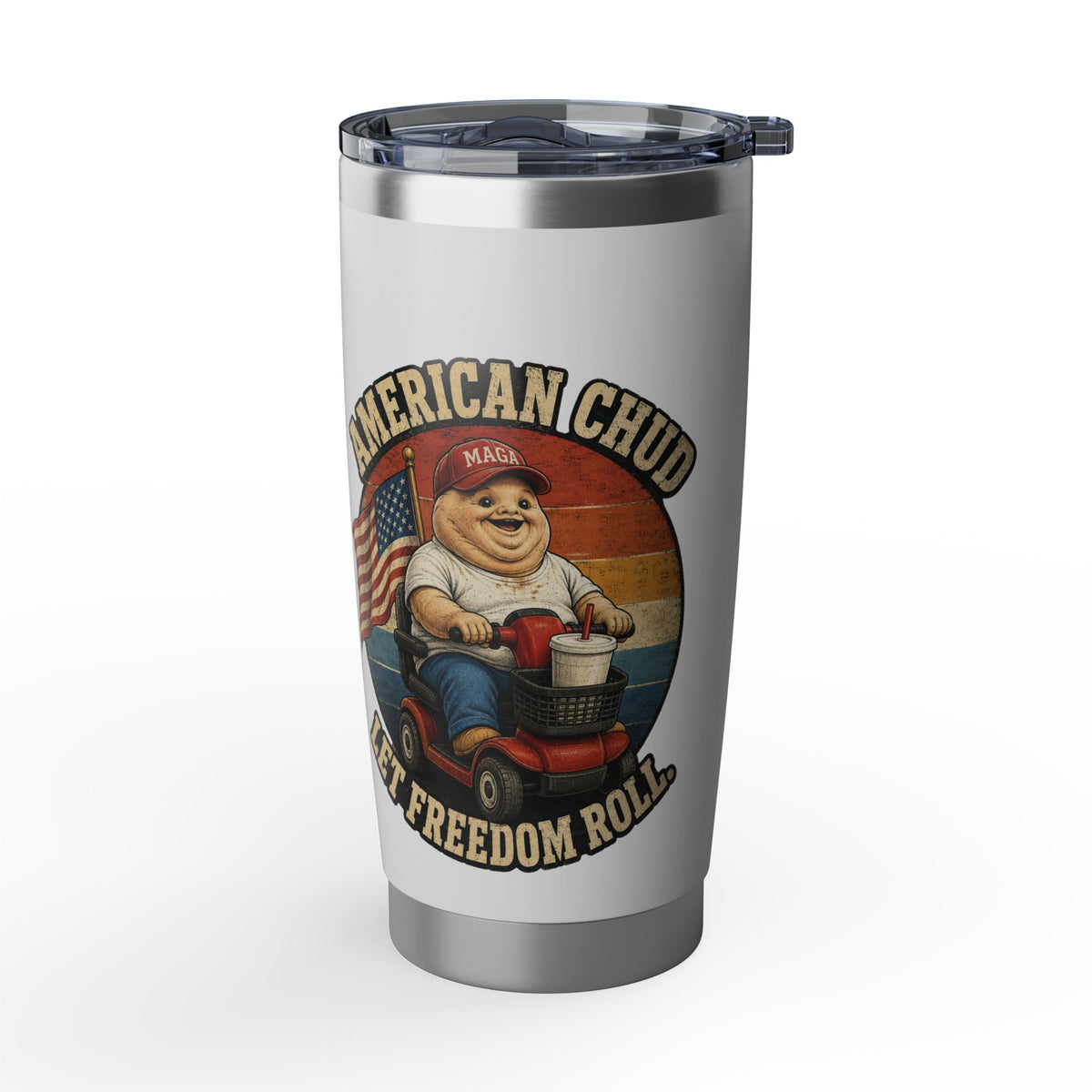 American Chud 20 oz Stainless Steel Tumbler — Let Freedom Roll