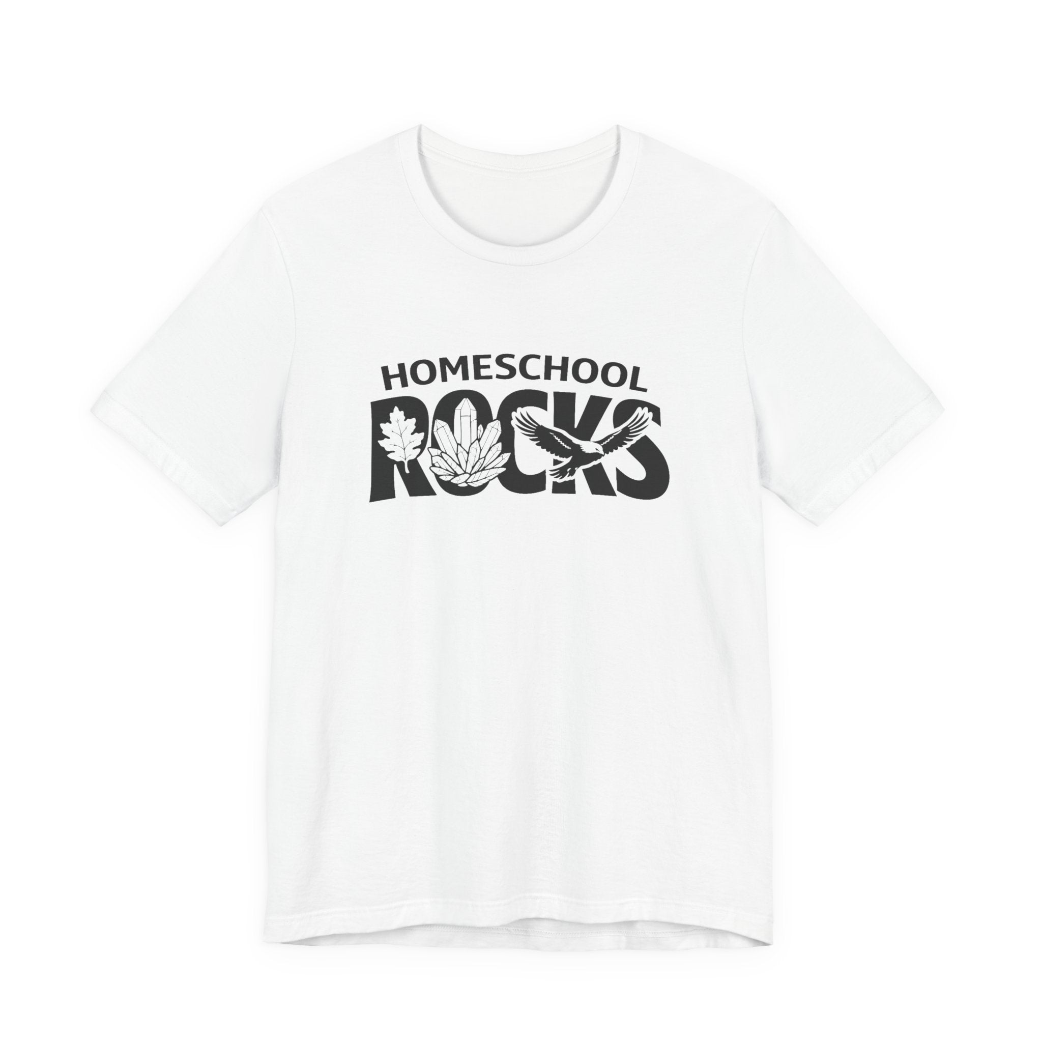 Homeschool Workshop: Homeschool Rocks T-Shirt – Retro Floral 'Homeschool Rocks' Tee for Homeschooling Parents & Teachers