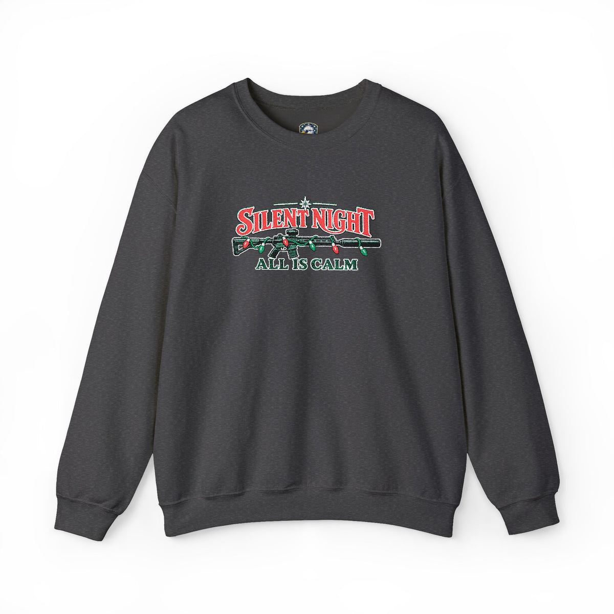 Silent Night Embroidered Christmas Sweater - 4LibertyShop.com