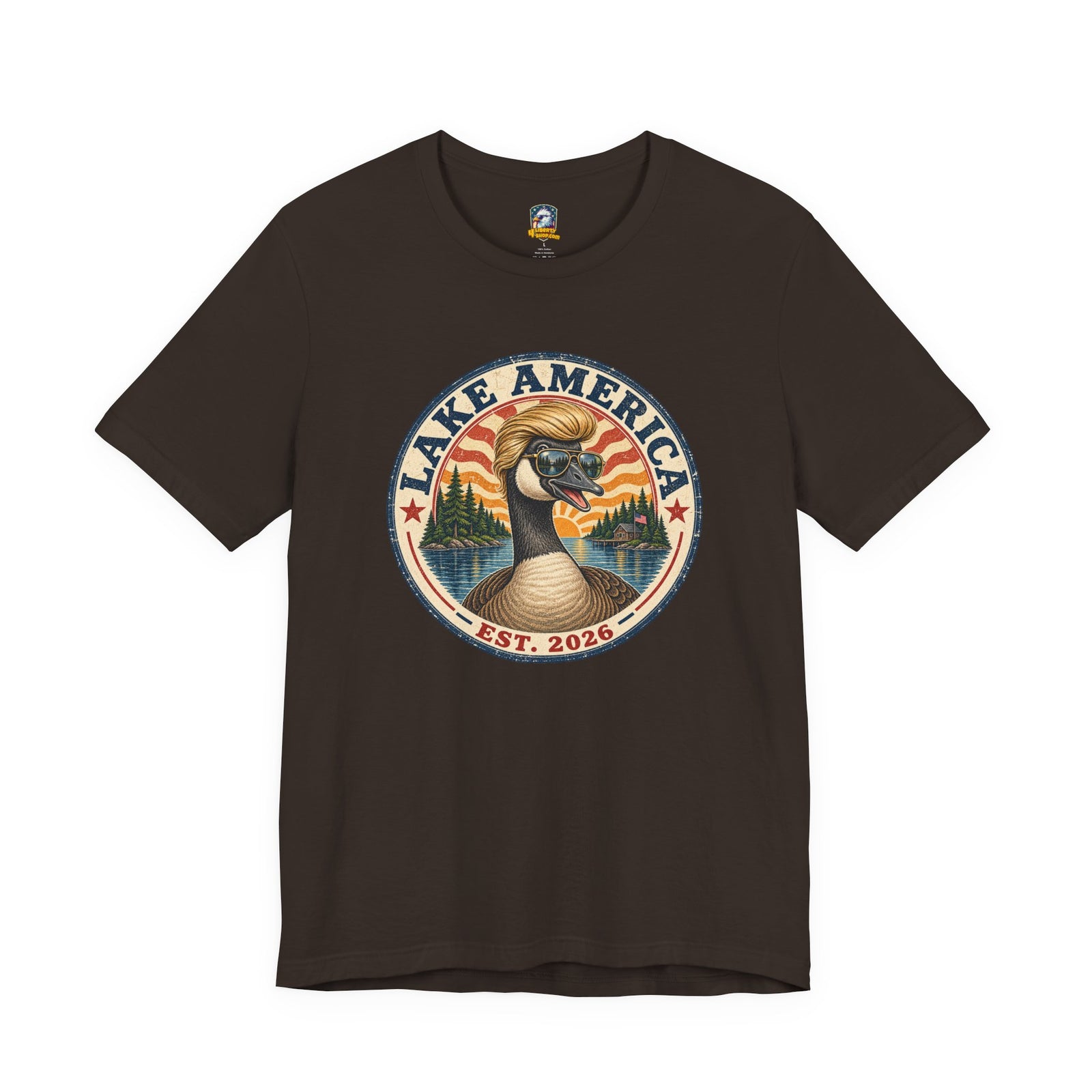 Lake America Goose Tee — Vintage Outdoor Fishing Shirt (Est. 2026) - 4LibertyShop.com