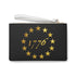 1776 Betsy Ross Stars Clutch Bag — Patriotic Gold Anniversary Wristlet