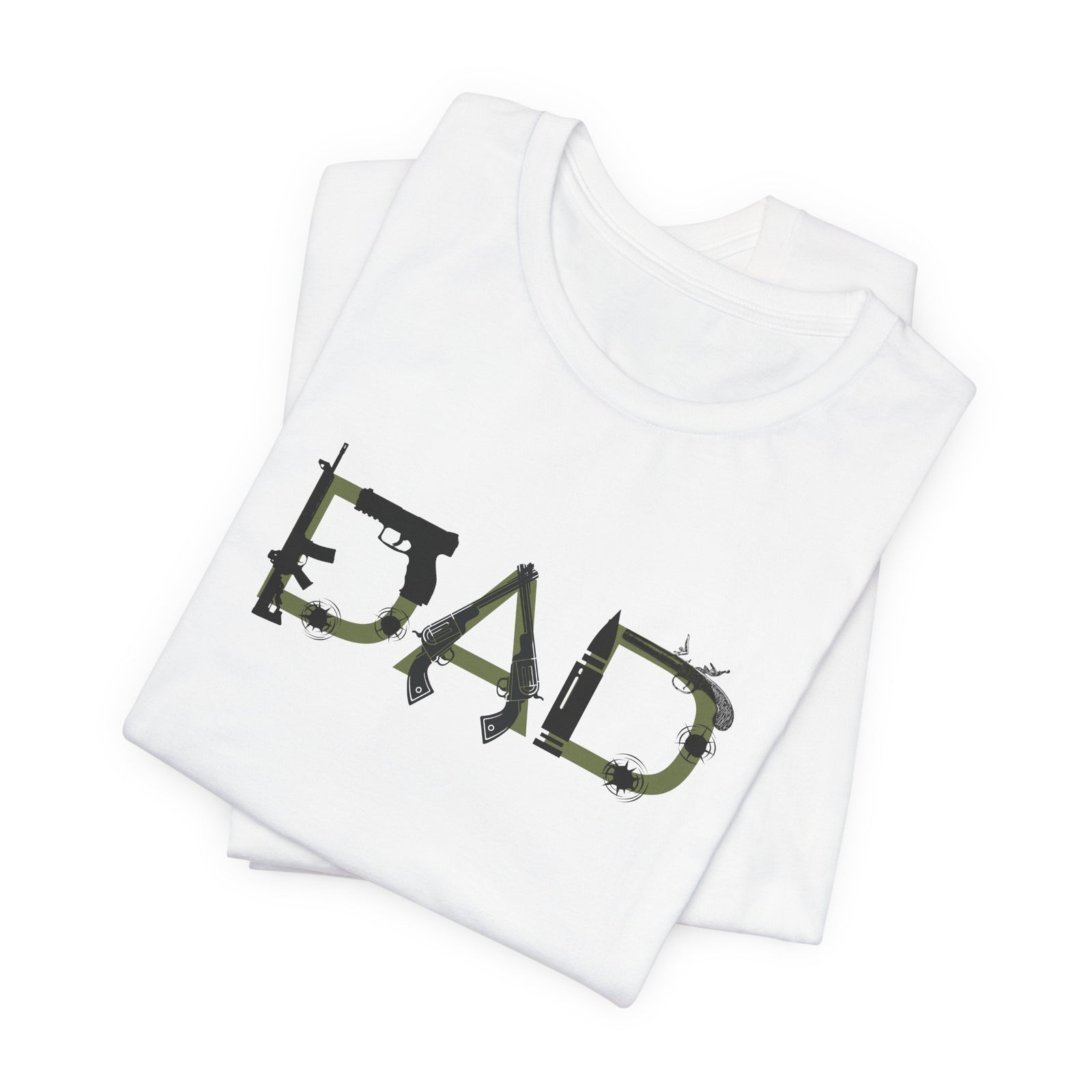 DAD Bullet Holes Tee — Ammo & Guns Graphic Dad Shirt