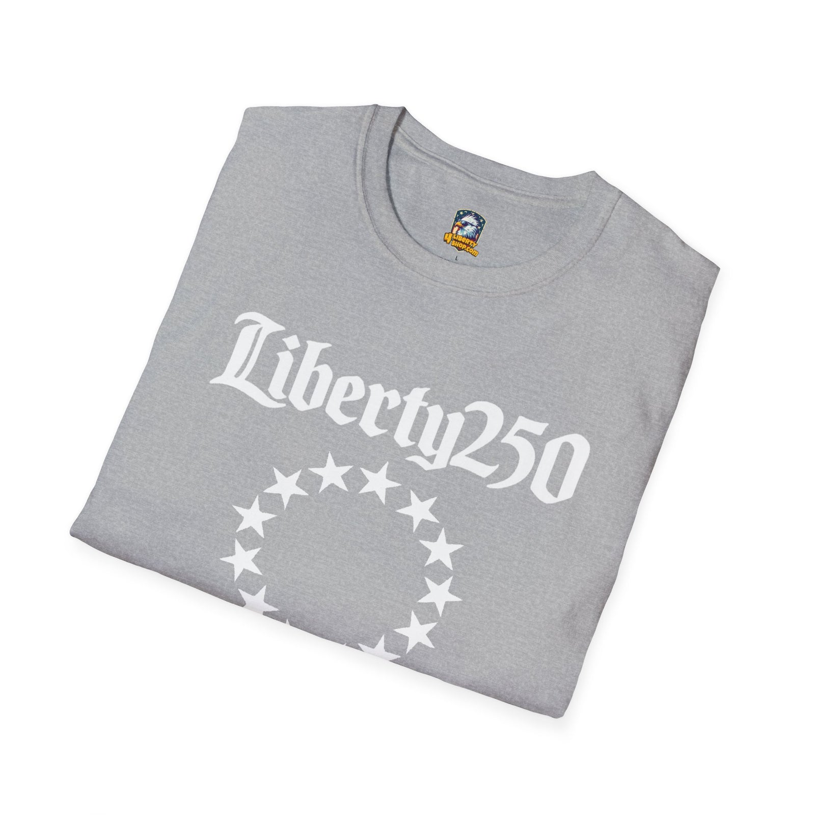 Liberty250 T-Shirt — Vintage Betsy Ross Star Circle Patriotic Tee