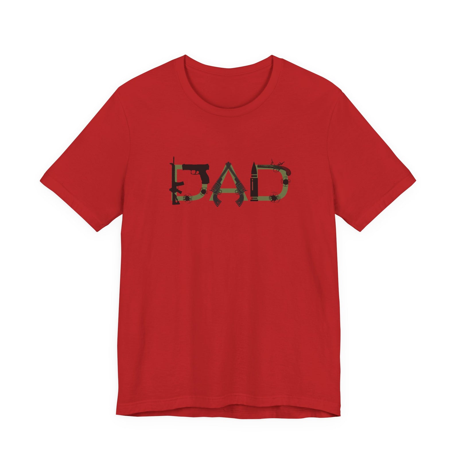DAD Bullet Holes Tee — Ammo & Guns Graphic Dad Shirt