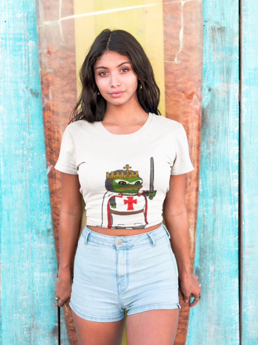 Pepe the Crusader Knight Unisex Heavy Cotton Tee - Deus Vult