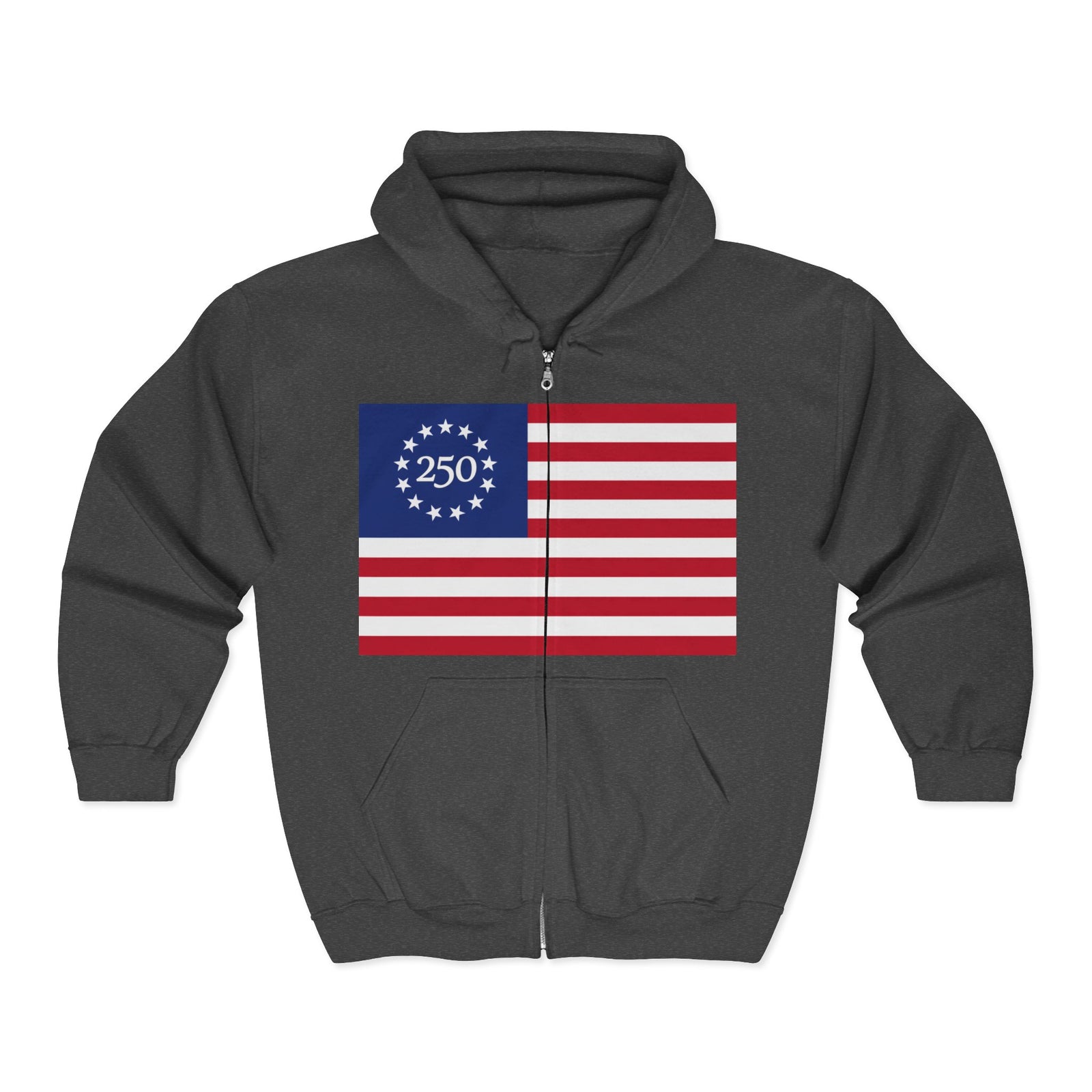 Walton & Johnson: 250th Anniversary American Flag Full-Zip Hoodie
